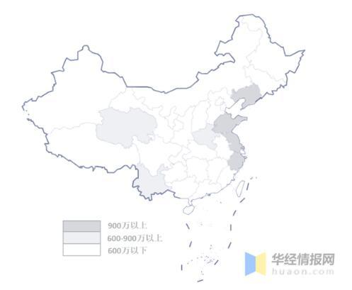 工業(yè)閥門廠商區(qū)域營(yíng)收分布示意圖